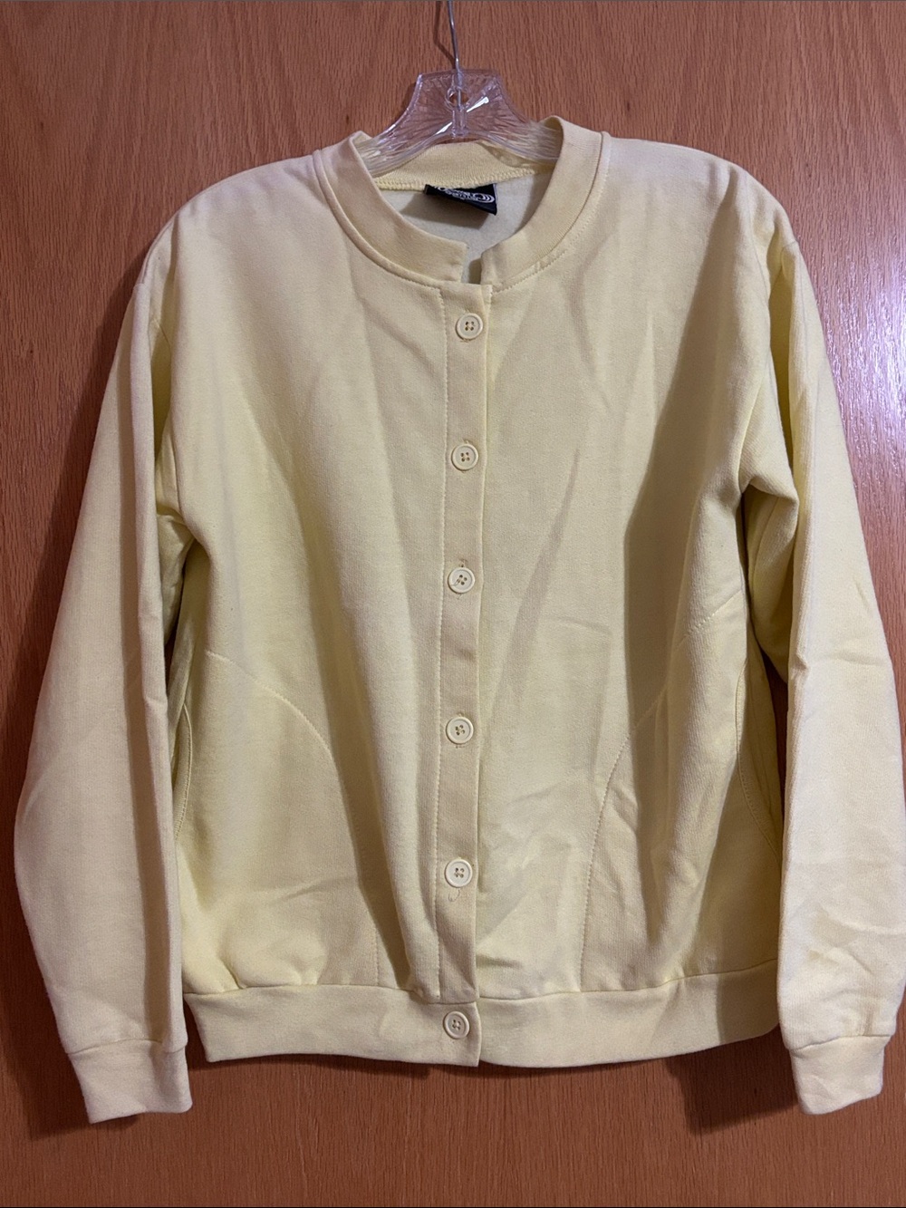 Exist Pale Yellow Button-Front Cardigan